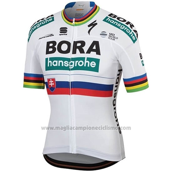 2019 Abbigliamento Ciclismo Bora Campione Slovacchia Manica Corta e Salopette